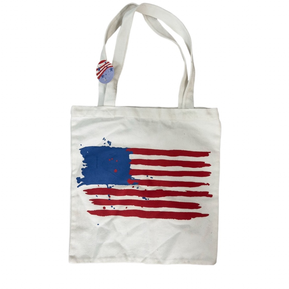 Patriotic Tote Bag with Flag‎ Design